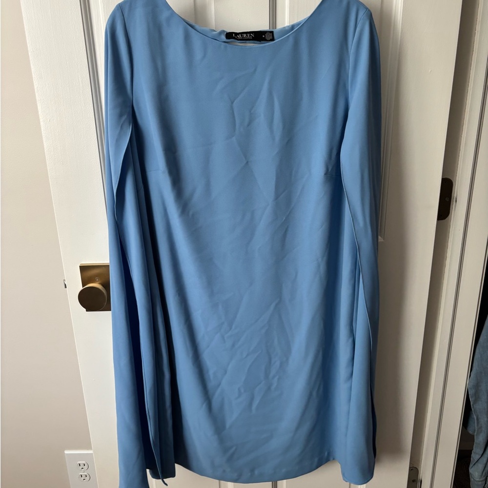 Ralph Lauren Light Blue Dress with Cape